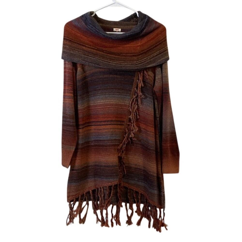 Reba McEntire Collection women's asymetric fringe sweater.